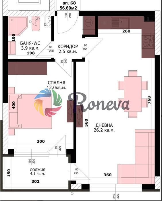 Продава се Двустаен апартамент в Варна, Владислав Варненчик - 64 кв.м за 1294 €/кв.м - Снимка #5