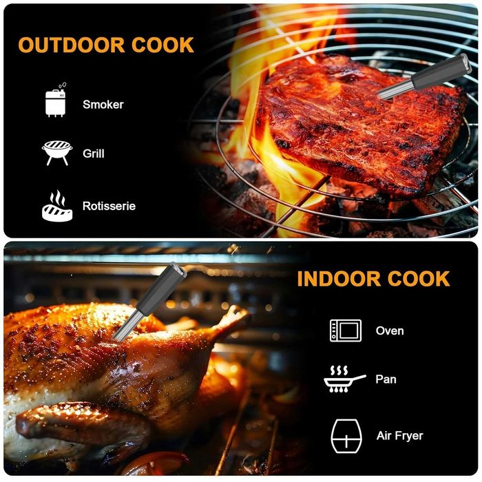 Smart Bluetooth Bamboo безжичен дигитален термометър за месо