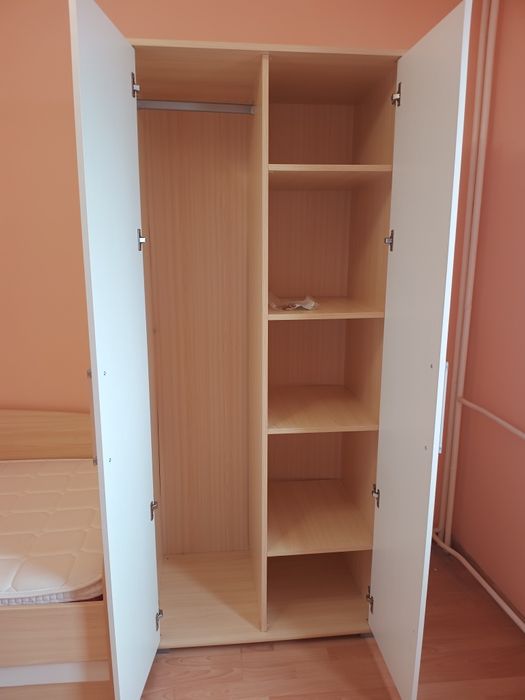 Комплект Единично легло с гардероб