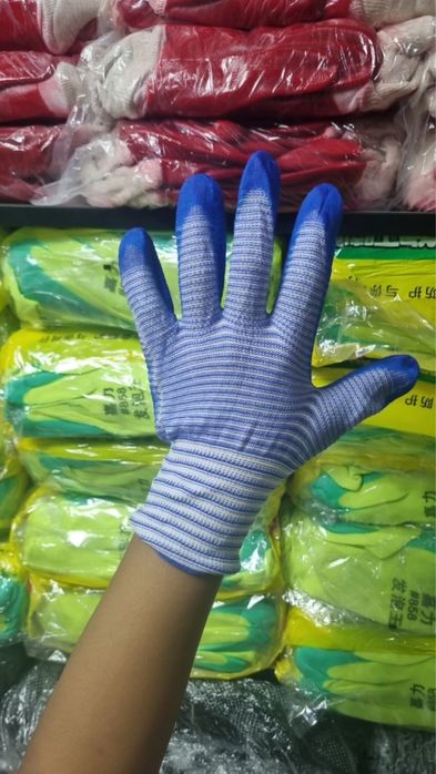 Перчатки для строительство, qoʻlqoplar optom , zebra,salat,300#