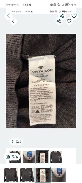 Tom Taylor pulover bărbat S