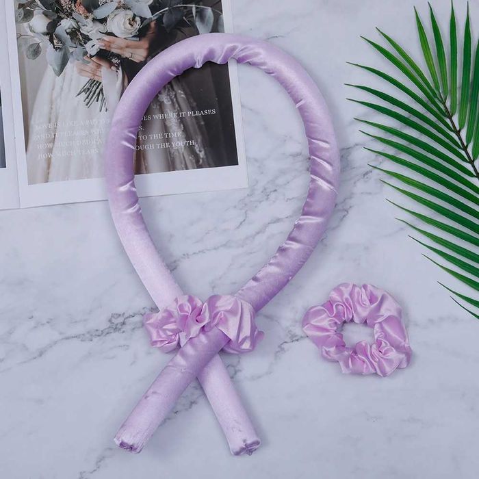 Сатенен ролер и скрънчита за коса ленти за къдрене къдрици лента