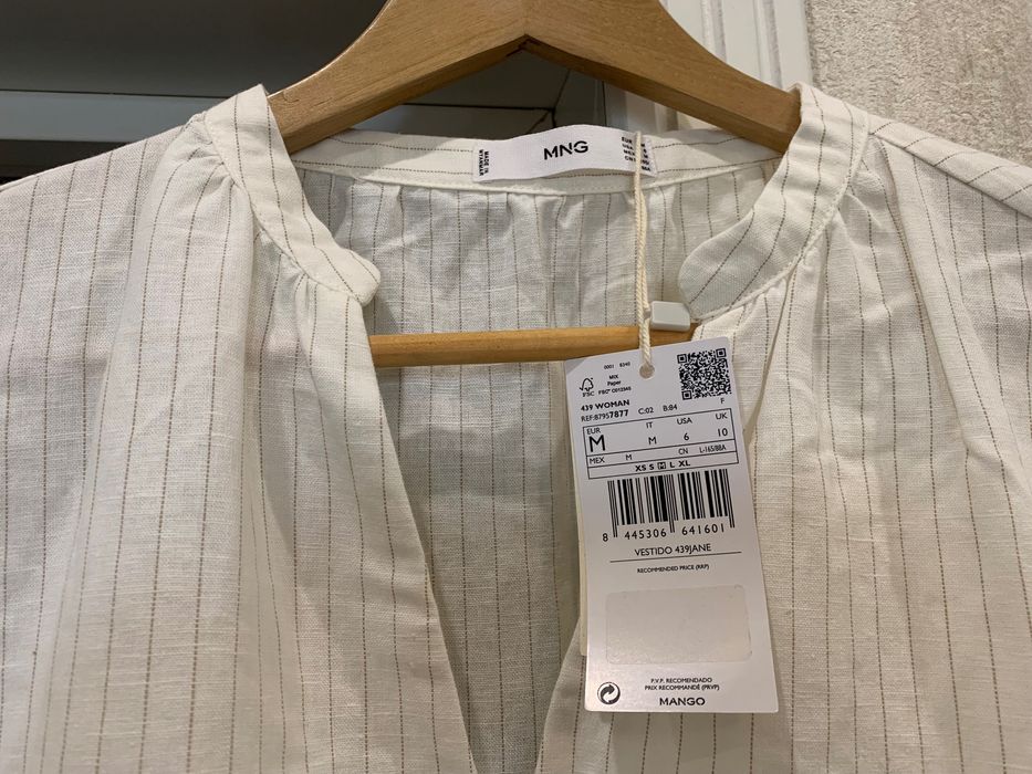 Льняное платье Mango