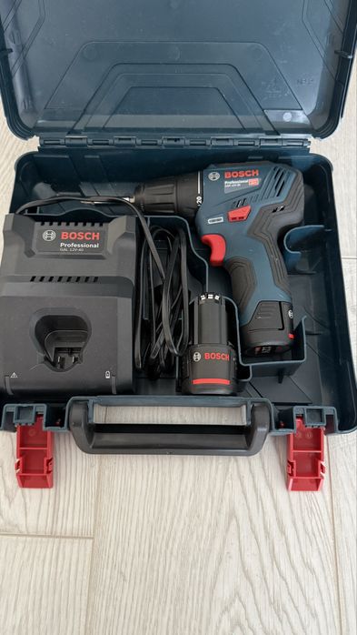 Bosch PROFESIONAL GSR 12V-30 - Masina de gaurit si insurubat cu 2 acumulatori, Li-Ion, 12 V, 2 Ah, 30 Nm, valiza plastic