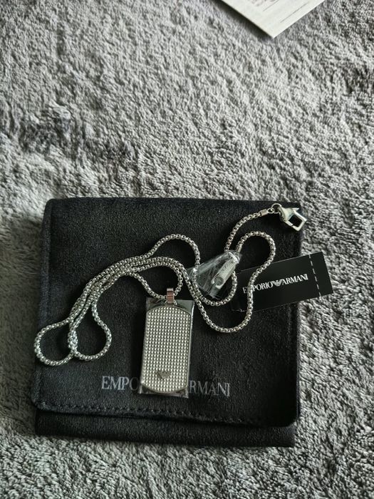 Emporio Armani EGS2986040 set lantisor si pandantiv otel inoxidabil 54 cm lungime nou original