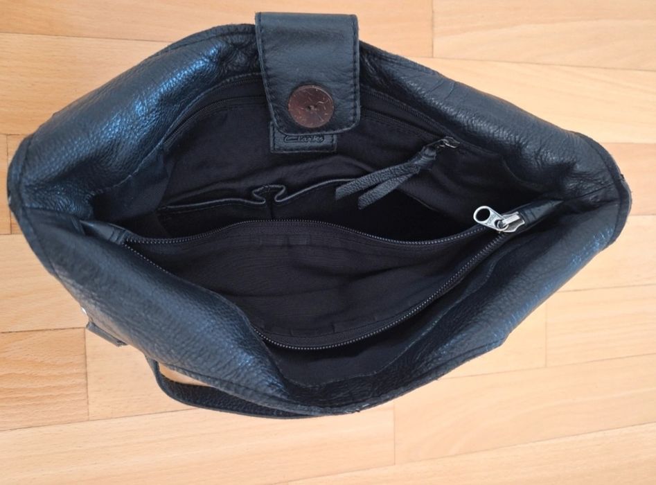 Poseta piele Clarks neagra