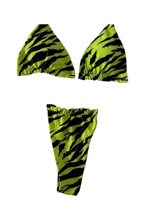 Бански от две части с прозрачни презрамки за равномерен тен лято 2024