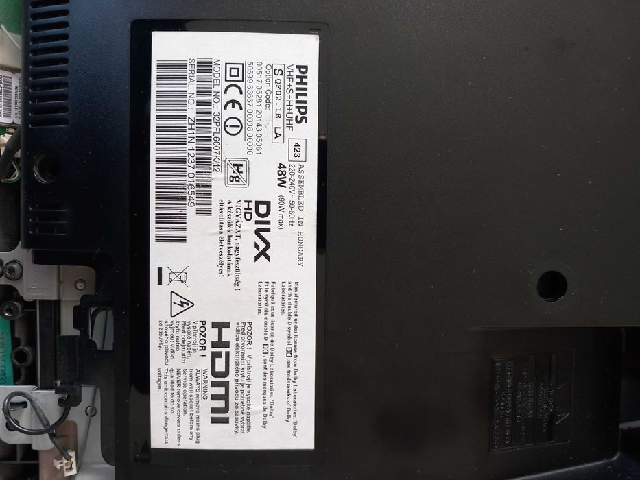 Телевизор PHILIPS 32PFL 6007K на части