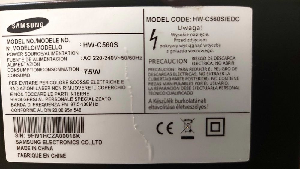 Amplificator cu radio Samsung HW C560 S