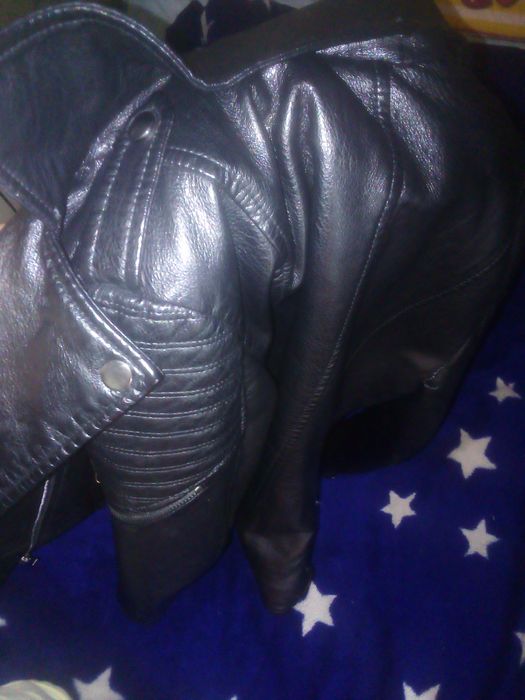 Кожаная куртка тёплая рр44-46