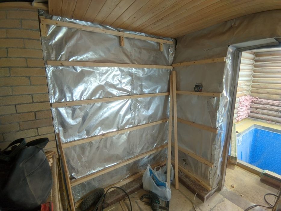 Обшиваем бани под ключь.изготовим полога в парилки .