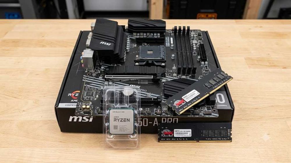 msi b550 a pro + ryzen5 5600 + GMOG DDR4 16GB (2x8)