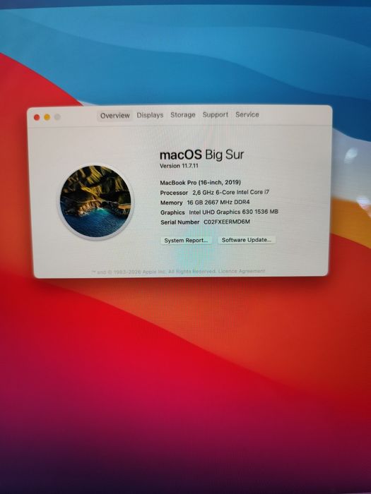 MacBook Pro 16” 2019 – i7 / 16GB RAM / 512GB SSD Amanet SZ Non Stop