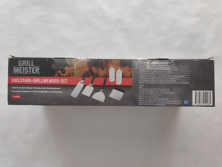 Spatule din otel inoxidabil pentru grătar Grill Meister