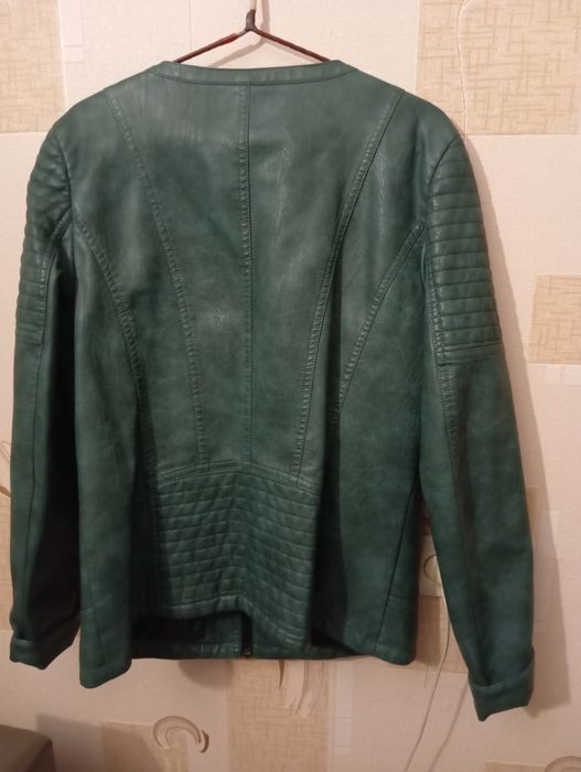 Куртка кожзам, зелёная