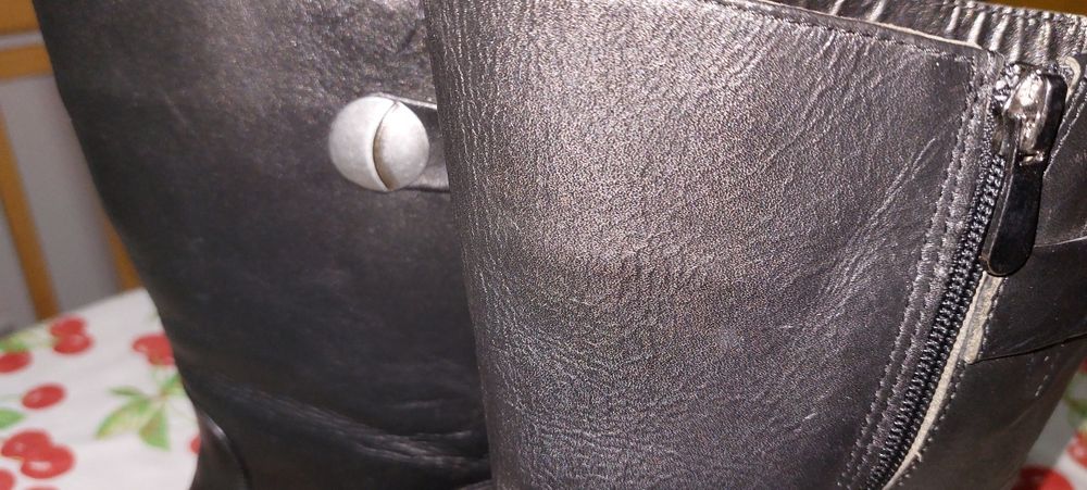 Ботуши естествена кожа, български, за голям и широк крак