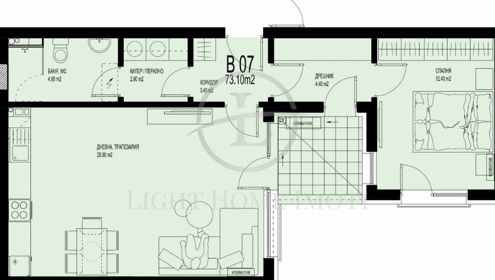 Продава се Двустаен апартамент в Пловдив, Христо Смирненски - 94 кв.м за 1324 €/кв.м - Снимка #4