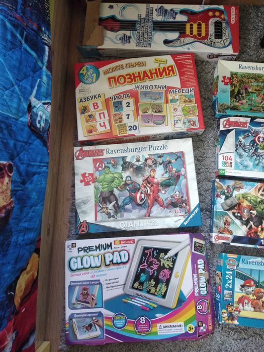 Голям комплект пъзели и образователни игри – Ravensburger, Clementoni, Trefl – 13 броя