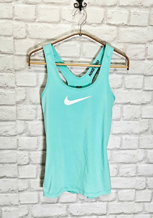 NIKE Pro Оригинален дамски син потник / тениска размер XS