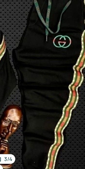 Trening barbati Gucci, sezonul rece, logo brodat/bumbac
