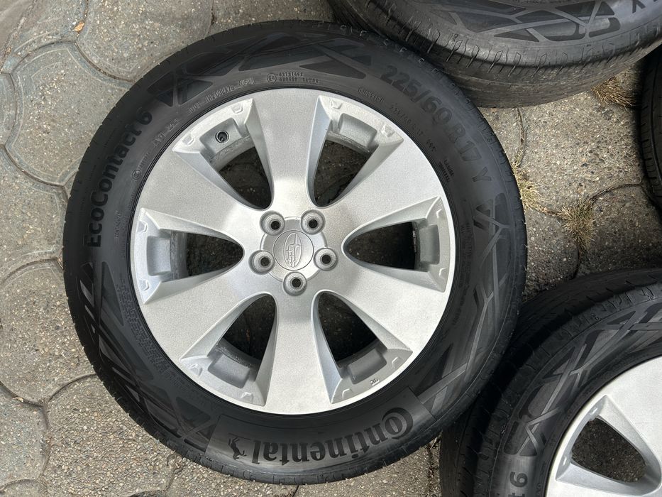 Jante aliaj 5x100mm, anvelope vara 225/60 R17, Subaru Forester, Outback
