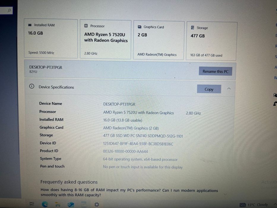 Lenovo V15 G4 AMN Amanet BKG