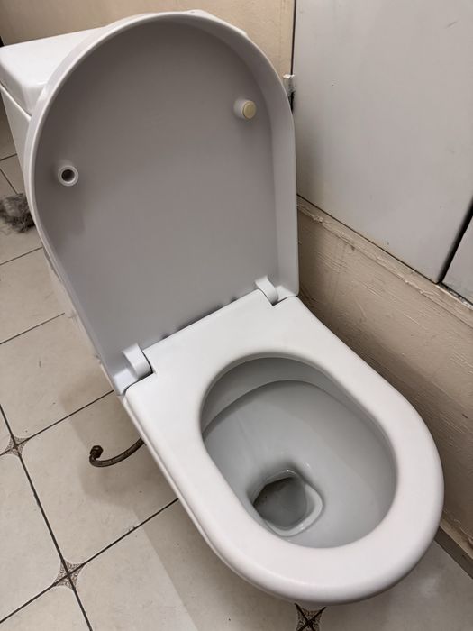 Унитаз белый рабочий