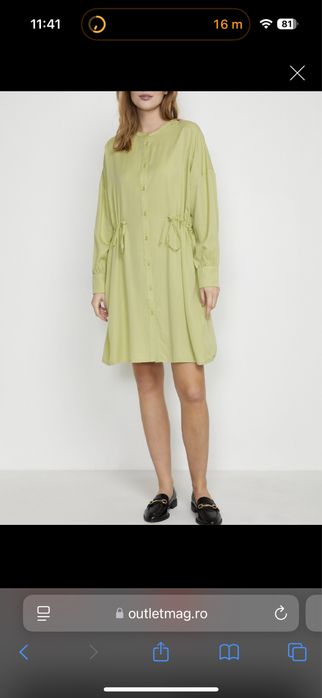 Rochie midi 38 verde fistic