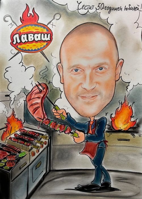 Карикатура,шарж по поръчка - Ръчно рисувани