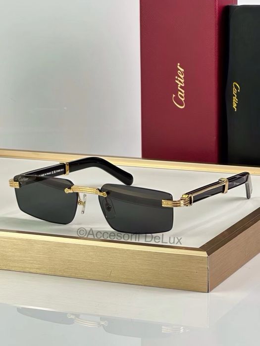 Ochelari de Soare Cartier CT0485O Noi Full Box Signature C De Cartier [Verificare Colet] Gold
