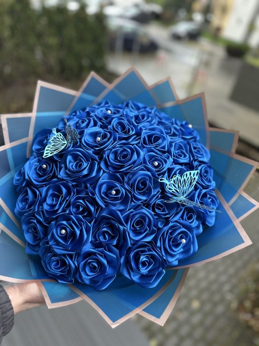 Buchet satin realizat manual