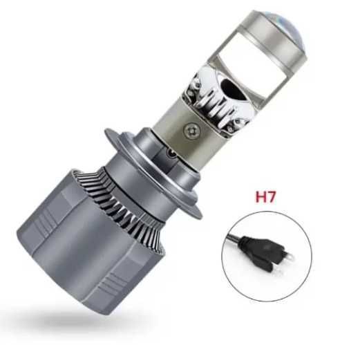LED Крушки H7 с лупи,12-24v canbus  1 ГОДИНА ГАРАНЦИЯ