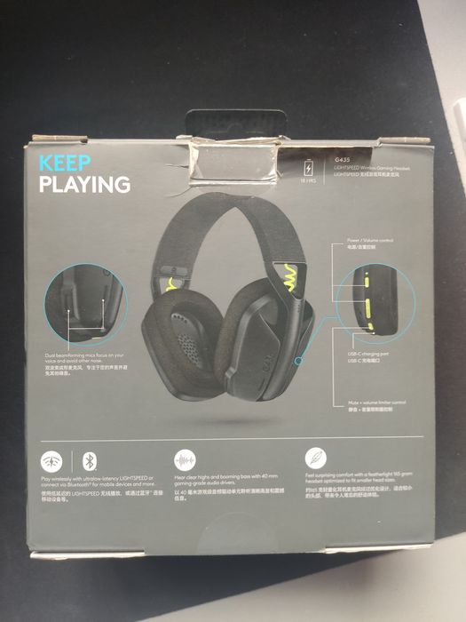 logitech g435 игровые наушники