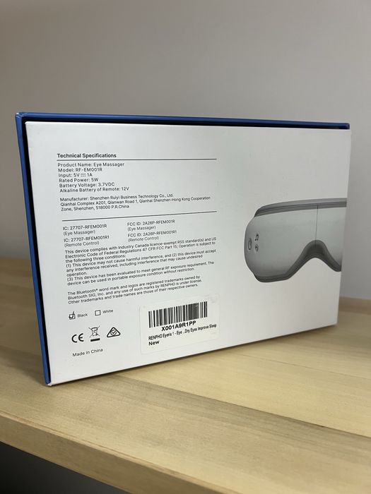 Aparat de masaj ocular Renpho Eyeris 1, Bluetooth, muzică, vibrații, aer cald