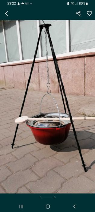 Set Ceaun fontă emailată 10,8+  capac  inox =350