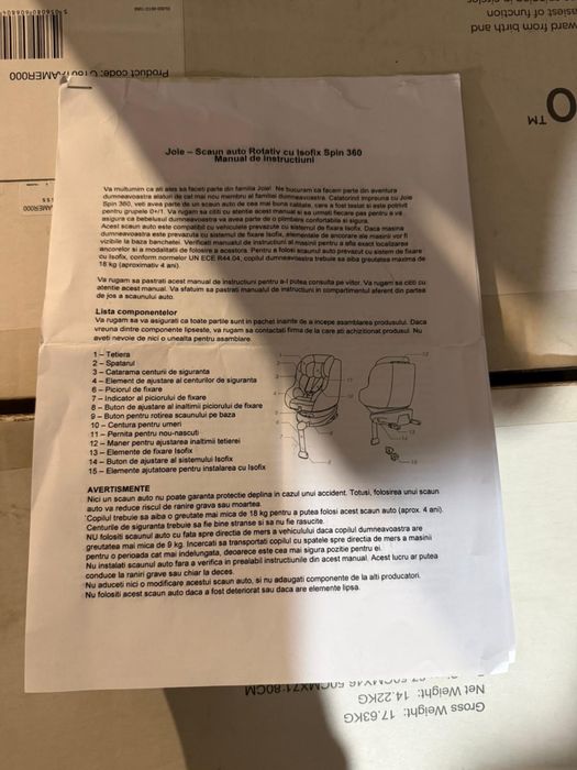 Scaun auto pentru copii