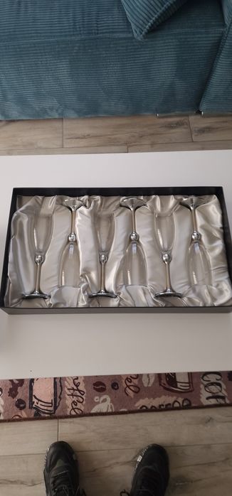 Set 6 Pahare ZEPTER șampanie inox - certificat