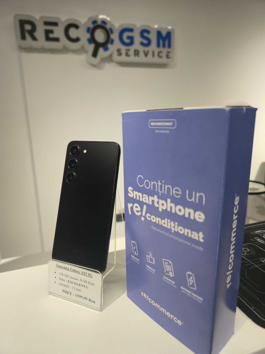 Samsung Galaxy S23 Black 128 GB 8GB Ram - Factură - RecoGsm Borșa