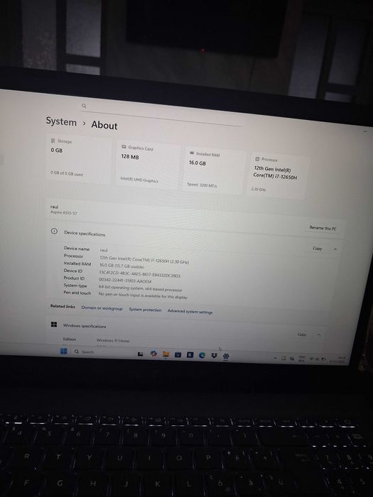 Leptop acer aspire 5