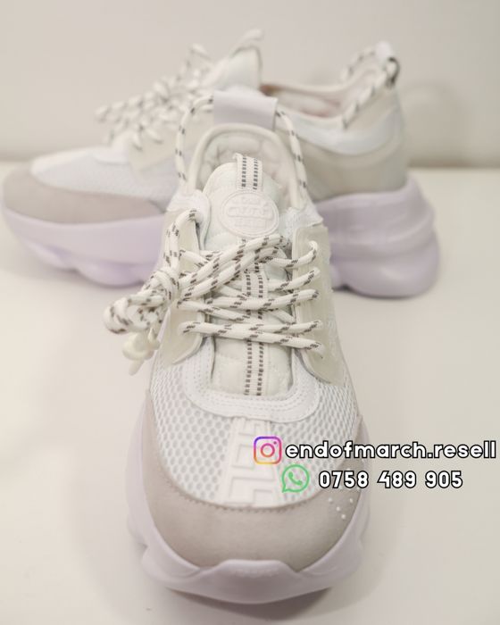 Adidasi Versace Chain Reaction Albi