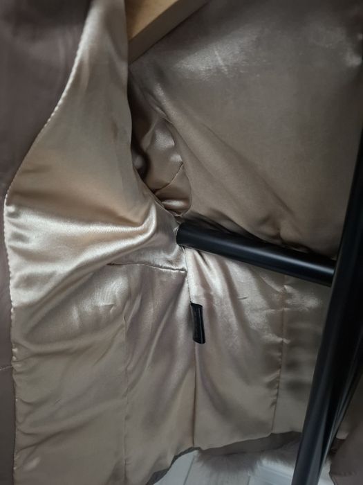 Haina de blana vulpe si piele naturala mărimea S