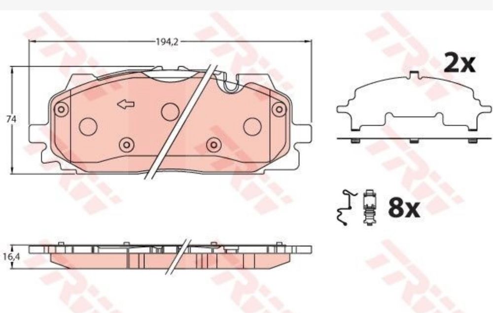 Placute noi TRW GDB2190 Audi si Touareg