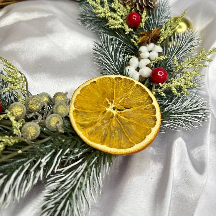 Новогодний декор, венок ручной работы