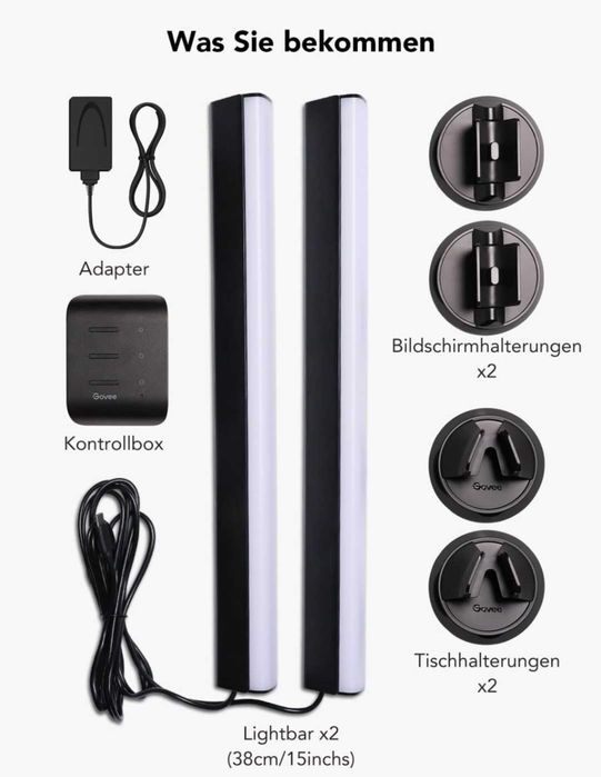 LED светлини Govee TV LIGHT BAR RGBIG  3 опции за поставяне