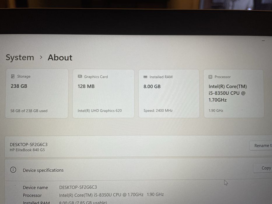 Laptop Hp EliteBook 840 G5