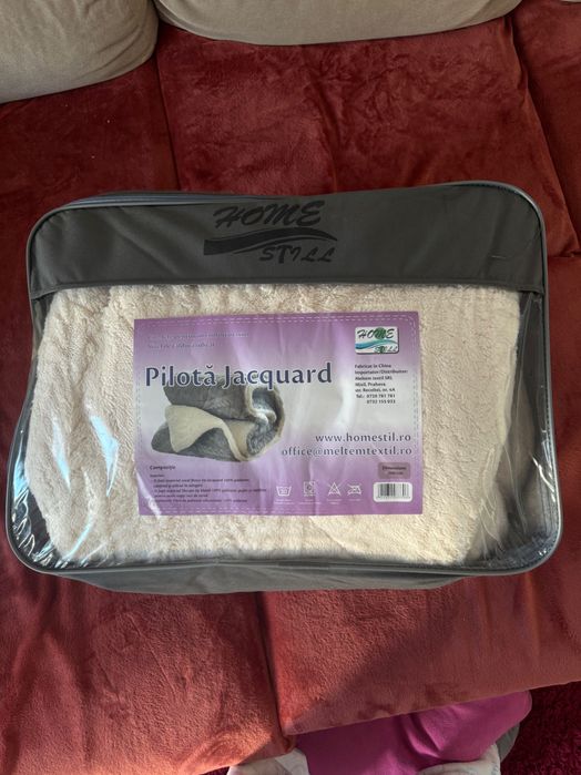 Pled pat dublu calduros 200x220 crem