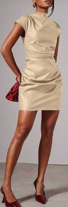 Rochie mini eleganta imitatie piele - NOU (cu eticheta)