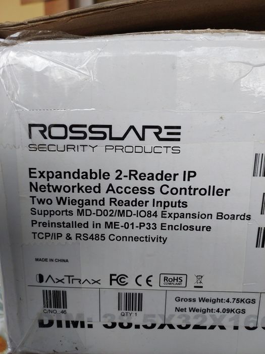 Centrală Control Acces Profesională Rosslare AC-225 – Set Complet, NOU