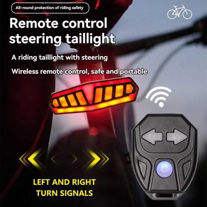 LED стоп с мигачи Automat, За мотопед-велосипед, Водоустойчив