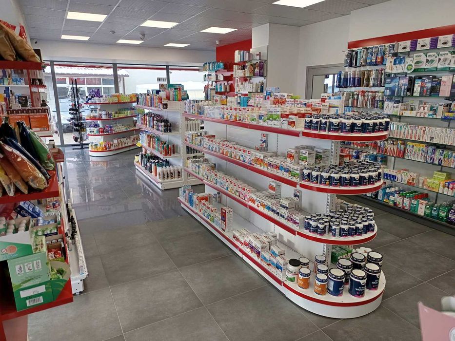 Метални стелажи за магазини, аптеки, зоомагазини!